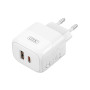 Зарядний пристрій XO L138 48W USB-C PD30W + USB-A QC18W White (L138_White) Зарядний пристрій XO L138 48W USB-C PD30W + USB-A QC18W White (L138_White)