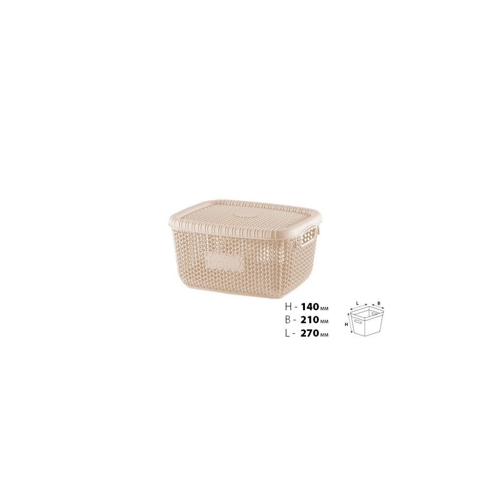 Кошик для зберігання Violet House 1009 Віолетта Cappuccino 5 л (1009 Віолетта CAPPUCHINO з/кр. 5)