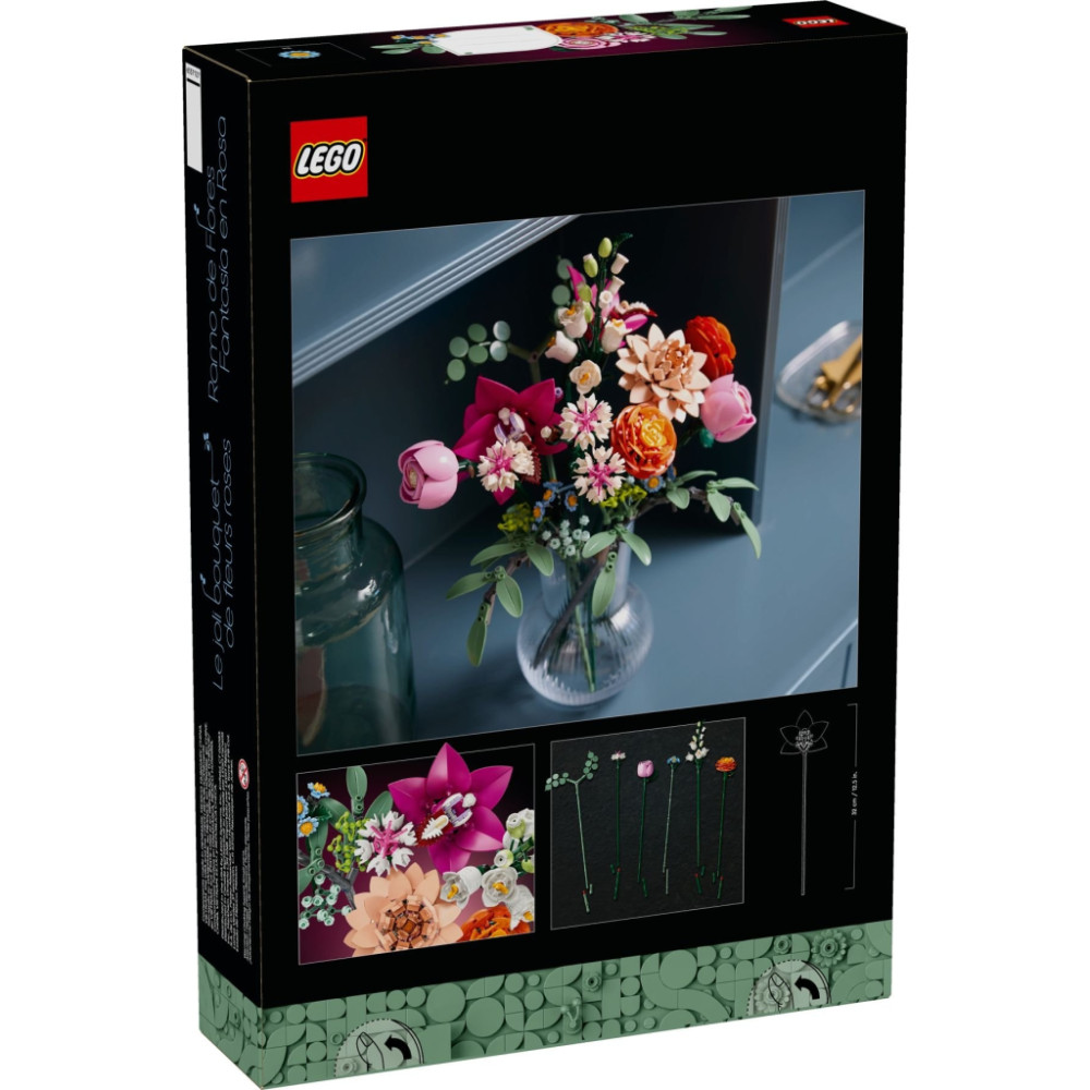 Конструктор LEGO Botanicals Милий рожевий букет квітів (10342)