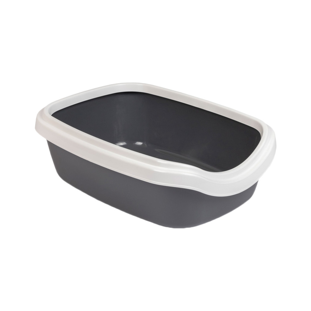 Туалет для котів Природа Comfort М (сірий/чорний) (4823082416998)