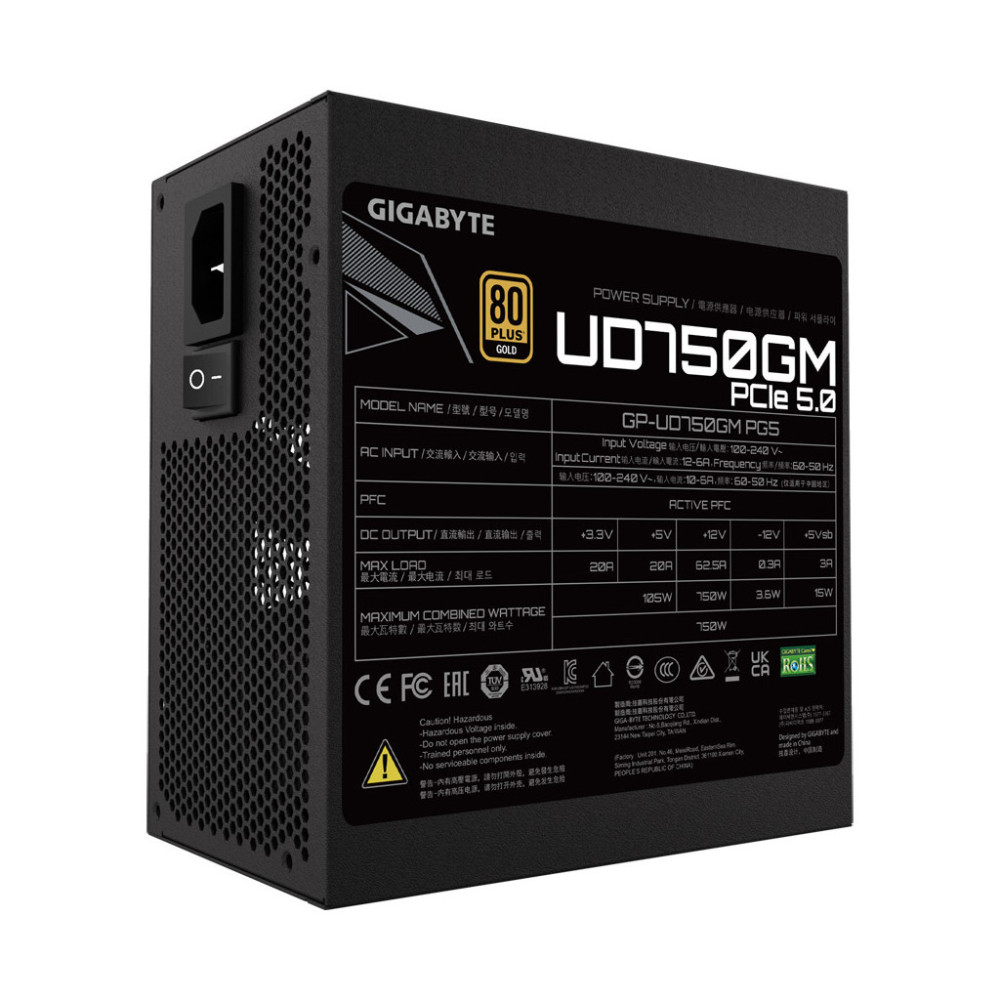 Блок живлення GIGABYTE 750W (GP-UD750GM PG5)
