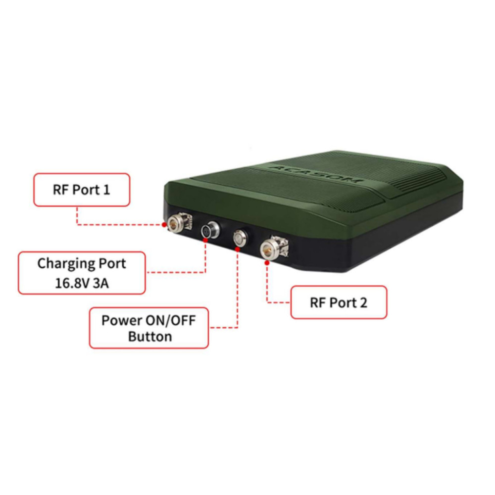 Підсилювач сигналу для дрона Acasom ROC-6 Green 2.4G/5.2/5.8G (20Вт 5000mAh/16.8V)+кріплення штативу (ROC-6 Green)